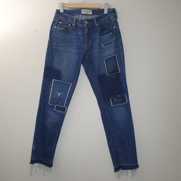 Derek Lam 10 Crosby Denim Mila Patchwork Girlfriend Jeans Size 25 - Picture 2 of 11